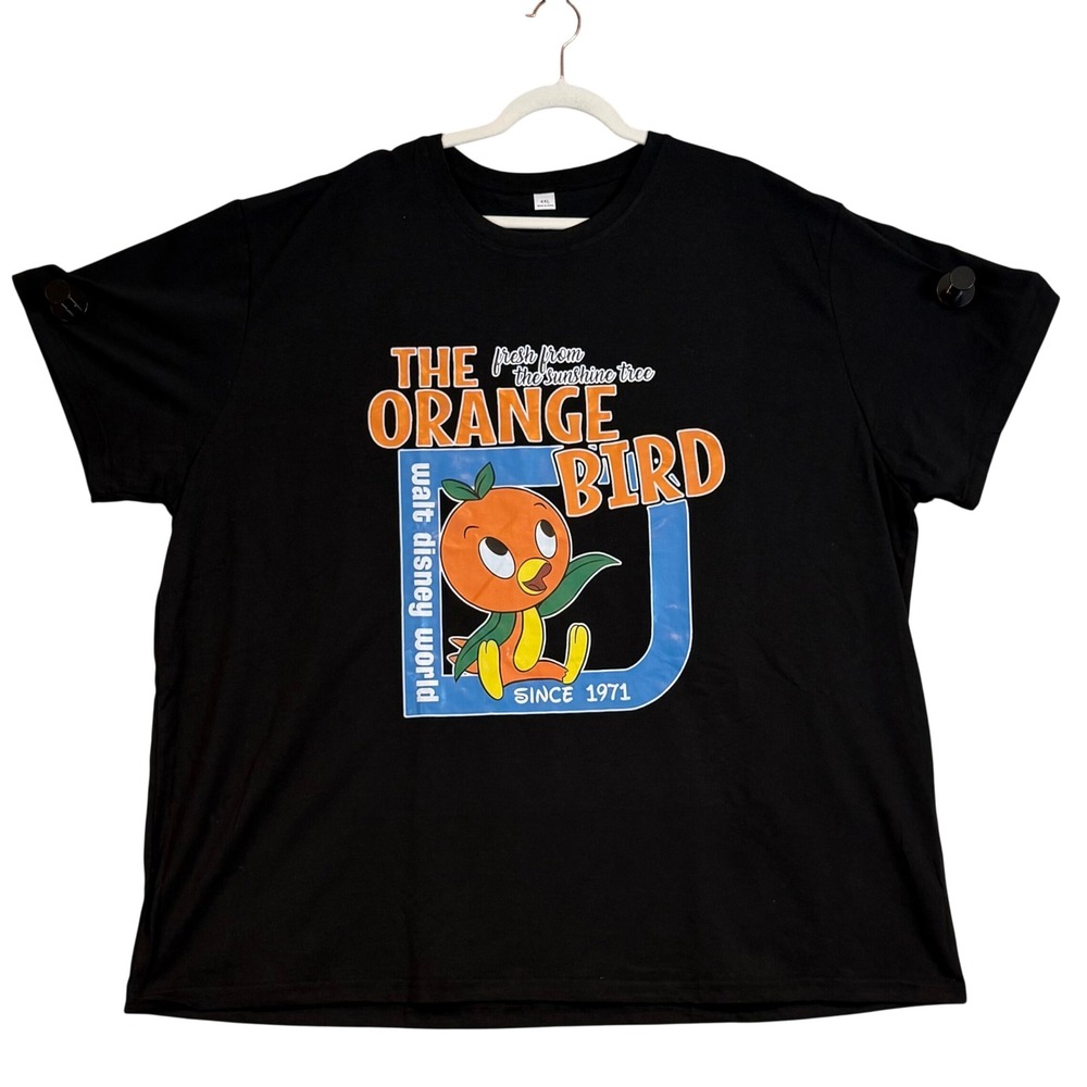 NWOT Walt Disney World‎ Orange Bird Black T-Shirt 4XL Retro Sunshine Tree 1971